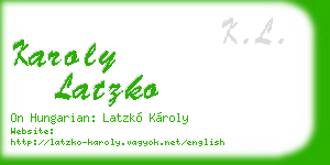 karoly latzko business card